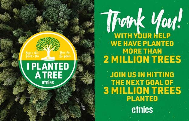 ETNIES SETS GOAL OF PLANTING 3 MILLION TREES