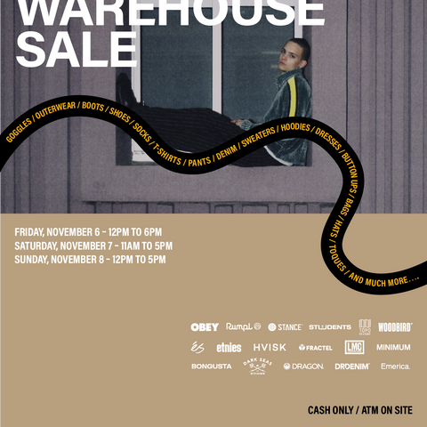 WAREHOUSE SALE  NOV 6-8TH